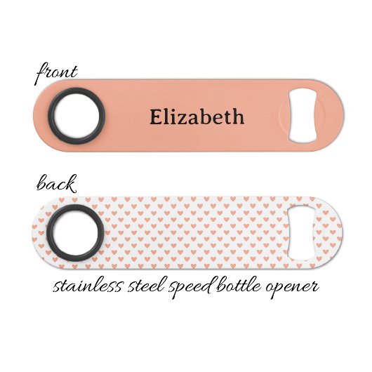 Add name black and peach speed flaschenöffner
