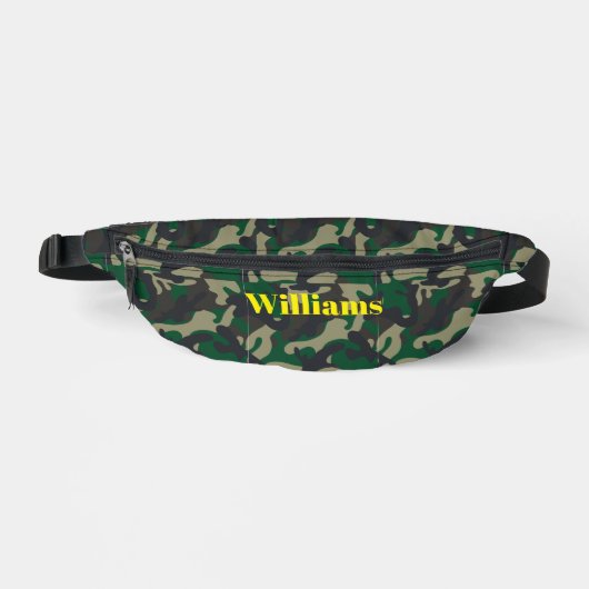 Add Name | Custom Army Green Military Camouflage Bauchtasche (Vorderseite)