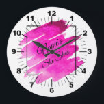 Add Name Edit Text She Shed Mauve Brush Stroke     Große Wanduhr<br><div class="desc">Add the Name and Change ANY of the Text - - see my store for more great She Shed Gifts.</div>
