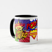 (ADD NAME) ist mein SUPERHERO Personalisiertes COM Tasse (Vorderseite Links)
