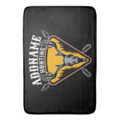 ADD NAME Junter Elk Skull Big Antlers Hirsche Jagd Badematte (Vorderseite Vertikal)