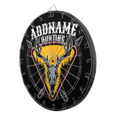 ADD NAME Junter Elk Skull Big Antlers Hirsche Jagd Dartscheibe (Vorderseite rechts)