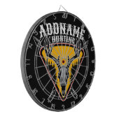 ADD NAME Junter Elk Skull Big Antlers Hirsche Jagd Dartscheibe (Vorderseite Links)