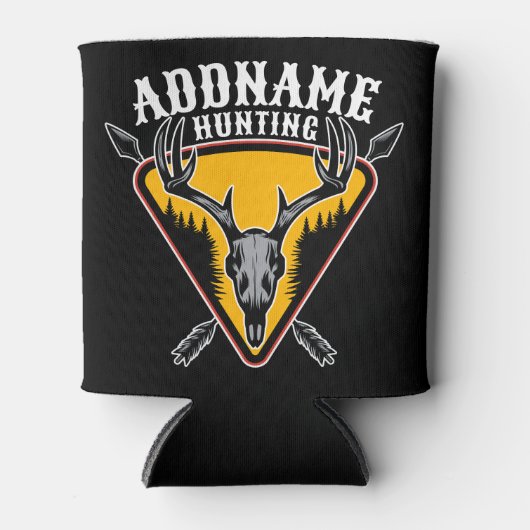ADD NAME Junter Elk Skull Big Antlers Hirsche Jagd Dosenkühler (Vorderseite)