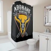 ADD NAME Junter Elk Skull Big Antlers Hirsche Jagd Duschvorhang (Beispiel)