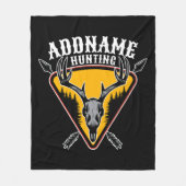ADD NAME Junter Elk Skull Big Antlers Hirsche Jagd Fleecedecke (Vorderseite)