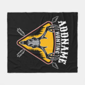 ADD NAME Junter Elk Skull Big Antlers Hirsche Jagd Fleecedecke (Vorderseite (Horizontal))