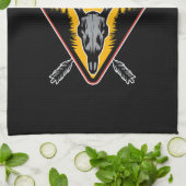 ADD NAME Junter Elk Skull Big Antlers Hirsche Jagd Geschirrtuch (Gefaltet)