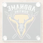 ADD NAME Junter Elk Skull Big Antlers Hirsche Jagd Glasuntersetzer (Rückseite)