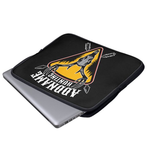 ADD NAME Junter Elk Skull Big Antlers Hirsche Jagd Laptopschutzhülle (Vorne Knopf)