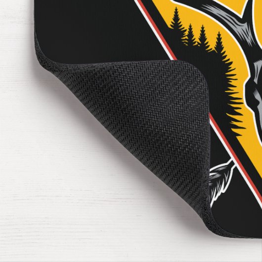 ADD NAME Junter Elk Skull Big Antlers Hirsche Jagd Mousepad (Ecke)