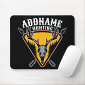 ADD NAME Junter Elk Skull Big Antlers Hirsche Jagd Mousepad (Mit Mouse)