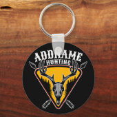 ADD NAME Junter Elk Skull Big Antlers Hirsche Jagd Schlüsselanhänger (Vorderseite)