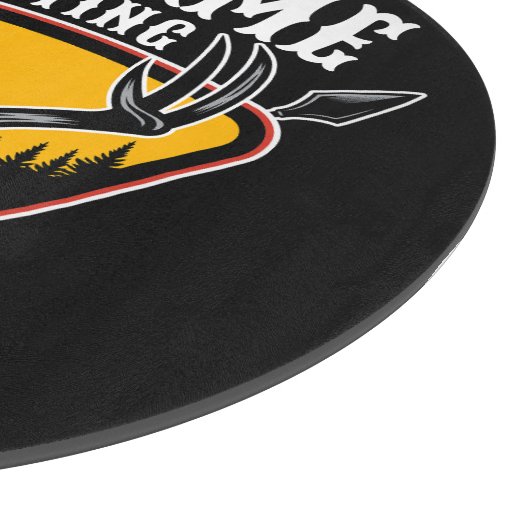 ADD NAME Junter Elk Skull Big Antlers Hirsche Jagd Schneidebrett (Ecke)