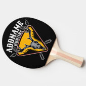 ADD NAME Junter Elk Skull Big Antlers Hirsche Jagd Tischtennis Schläger (Seitenansicht)