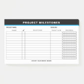 Add Name Project Milestones Tracker Sticky Notes Post-it Klebezettel (Vorderseite)