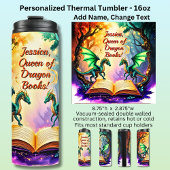 Add Name Queen of Dragon Books Thermosbecher