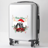 ADD NAME - Schöne Weihnachtsziege Kind Aufkleber (Koffer)