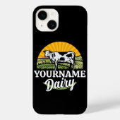 ADD NAME Sunset Dairy Farm Grazing Holstein Kuh Case-Mate iPhone Hülle (Rückseite)