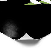 ADD NAME Sunset Dairy Farm Grazing Holstein Kuh Poster (Ecke)