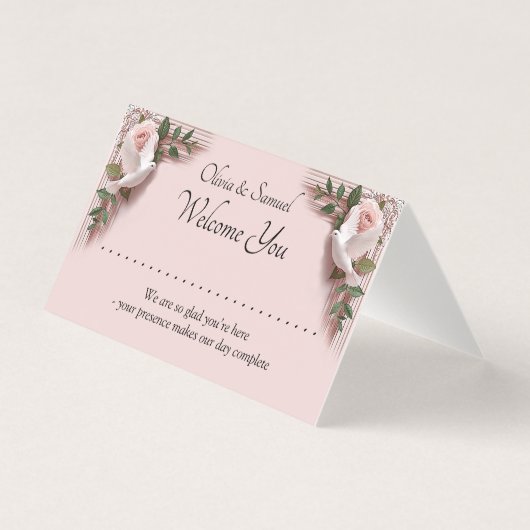 Add Name - Table Place Card - with Messages (Vorderseite)
