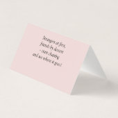 Add Name - Table Place Card - with Messages  (Rückseite)