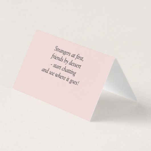 Add Name - Table Place Card - with Messages (Rückseite)