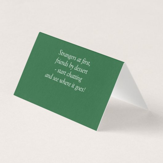 Add Name - Table Place Card - with Messages  (Rückseite)