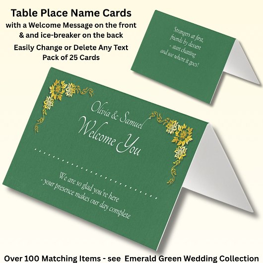 Add Name - Table Place Card - with Messages 