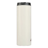 Add Name, Watercolor Book & Flowers Thermosbecher (Rückseite)