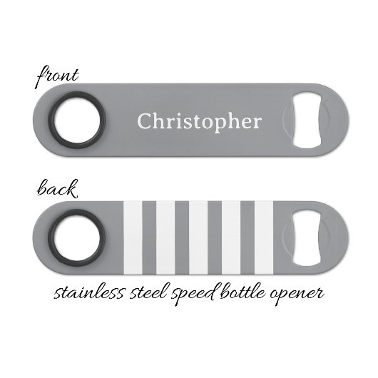 Add name white and grey speed flaschenöffner