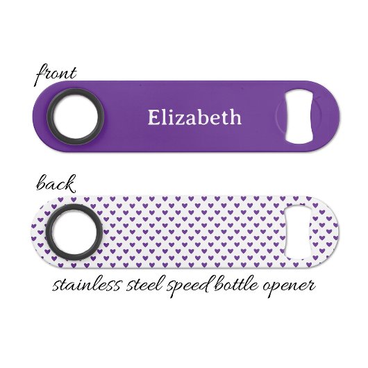 Add name white and purple speed flaschenöffner