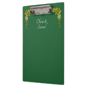 Add Names, Emerald Green & Gold Klemmbrett (Links)