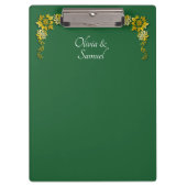 Add Names, Emerald Green & Gold Klemmbrett (Vorderseite)