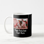 Add Photo And Text V Neck Red Kaffeetasse (Links)