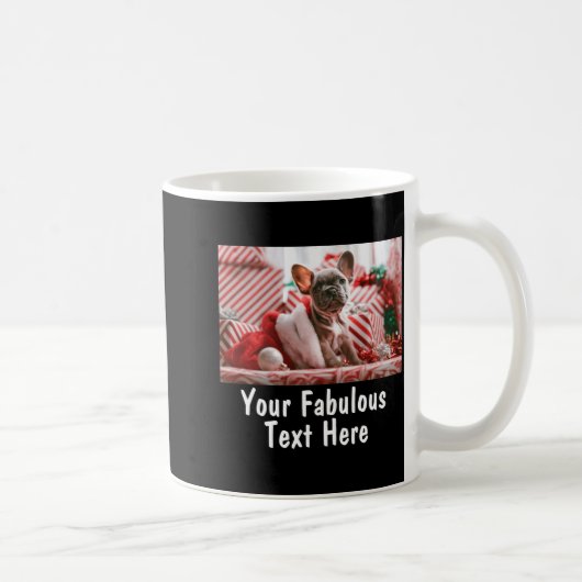 Add Photo And Text V Neck Red Kaffeetasse (Rechts)