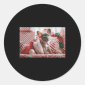 Add Photo And Text V Neck Red T Shirt Runder Aufkleber (Vorderseite)