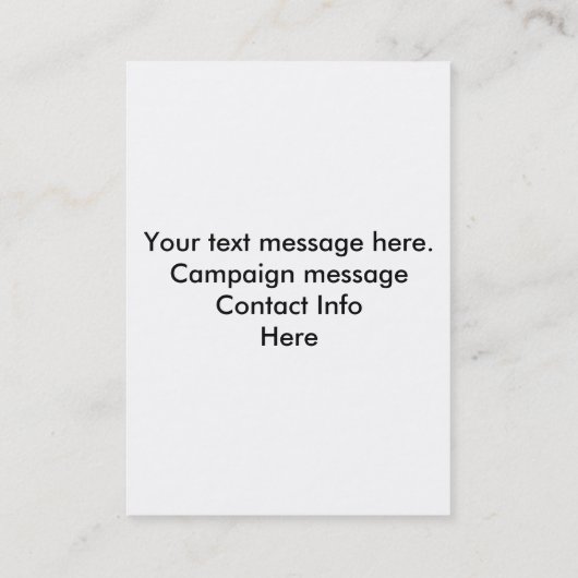 Add Photo Campaign Template Business Card Visitenkarte (Rückseite)