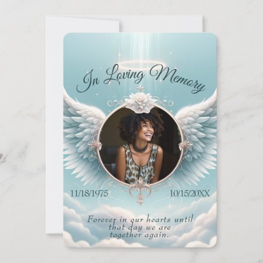 Add Photo Custom Memorial Einladung (Vorderseite)