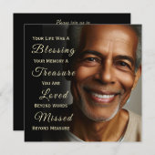 Add Photo Custom Memorial Invitation Einladung (Vorne/Hinten)