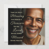 Add Photo Custom Memorial Invitation Einladung (Vorderseite)