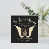 Add Photo Custom Memorial Invitation Einladung (Stehend Vorderseite)