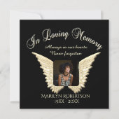 Add Photo Custom Memorial Invitation Einladung (Vorderseite)