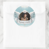 Add Photo Custom Memorial Runder Aufkleber (Tasche)