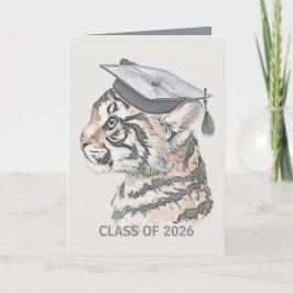 Add Photo Tiger Graduation QR Code Invitation  Einladung