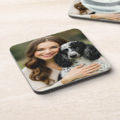 Add Poddle Photo Personalize Customize Getränkeuntersetzer (Linke Seite)