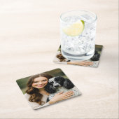 Add Poddle Photo Personalize Customize Rechteckiger Pappuntersetzer (Vor Ort)