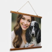 Add Poddle Photo Personalize Customize Wandteppich Mit Holzrahmen (Gewinkelt)