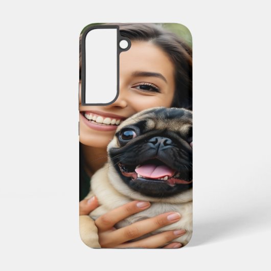 Add Pug Photo Personalize Customize Samsung Galaxy Hülle (Rückseite)