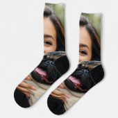 Add Pug Photo Personalize Customize Socken (Linkes Detail)